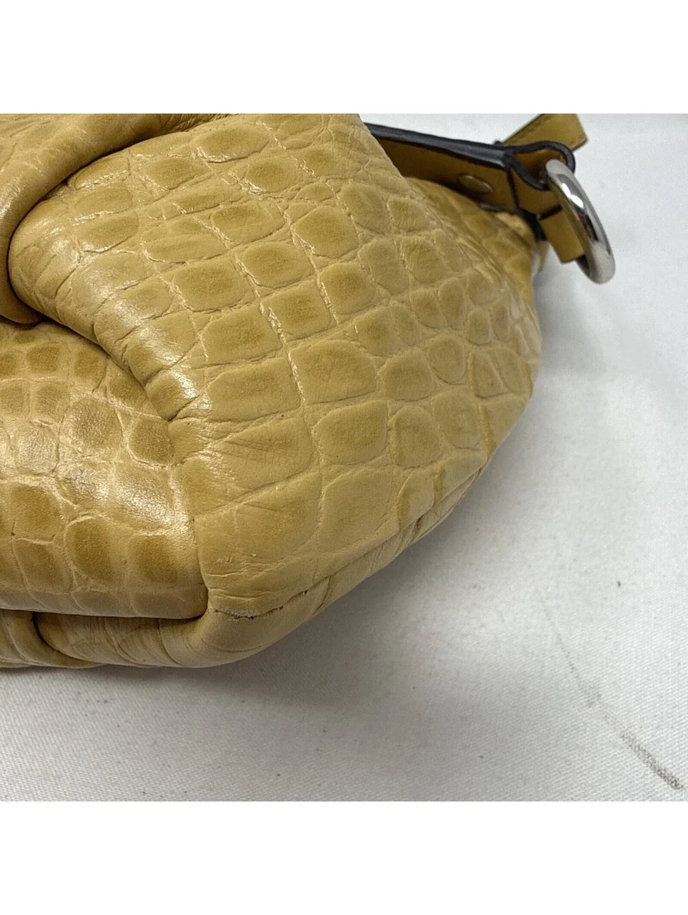 COACH Madison Sophia Embossed Croc Leather Satchel Bag